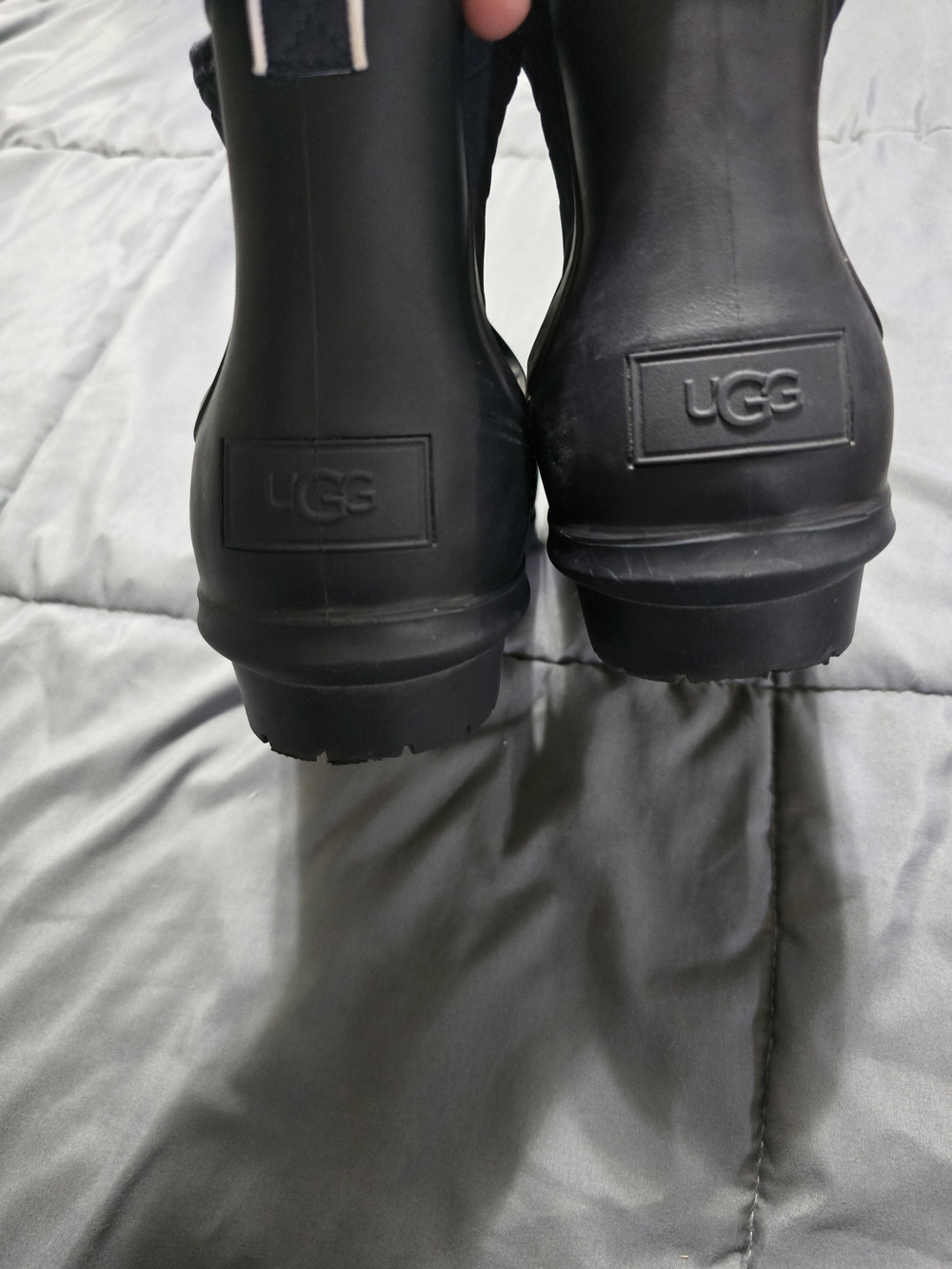 UGG Womens Dark Navy Rain Boots - Picture 2 of 5